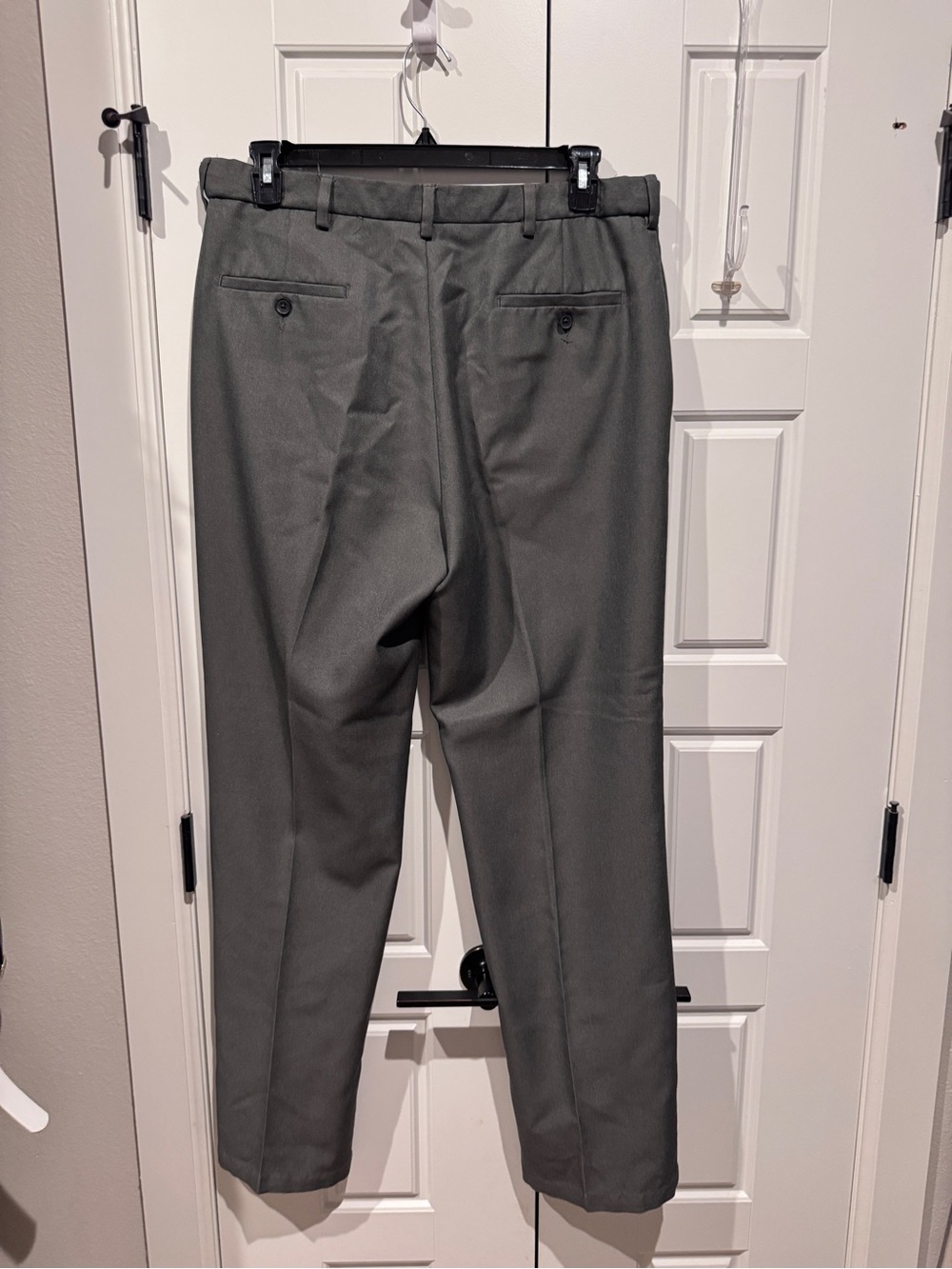 Haggar Men's Straight Dress Pants — Charcoal Gray 36 x 34 - Picture 2 of 5